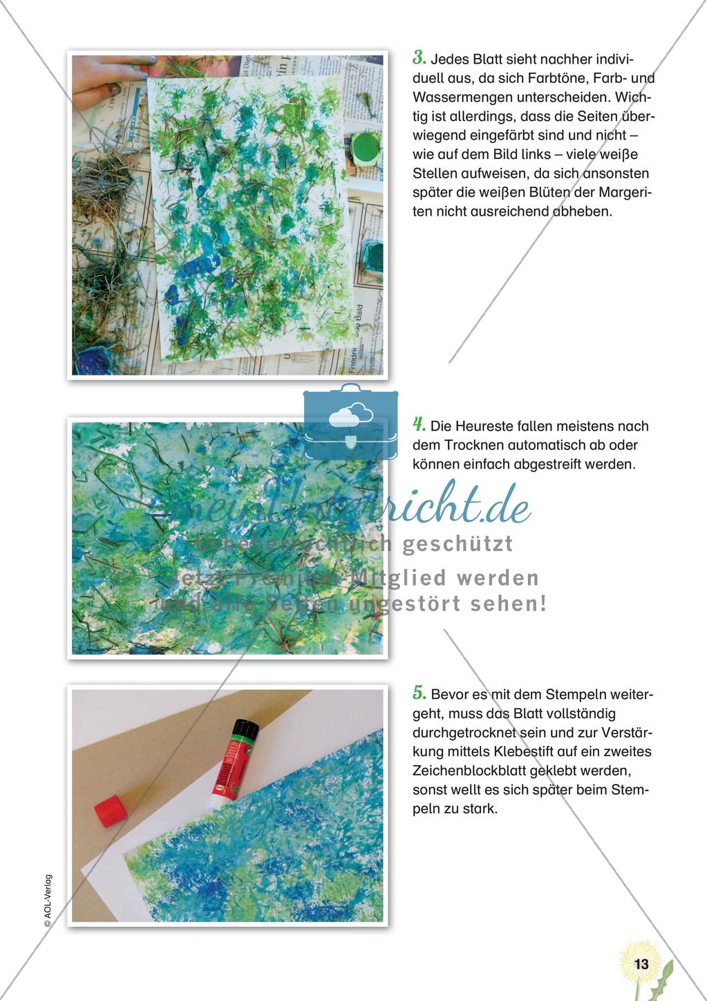 Stempeln und Drucken: Die Margeritenwiese Preview 15