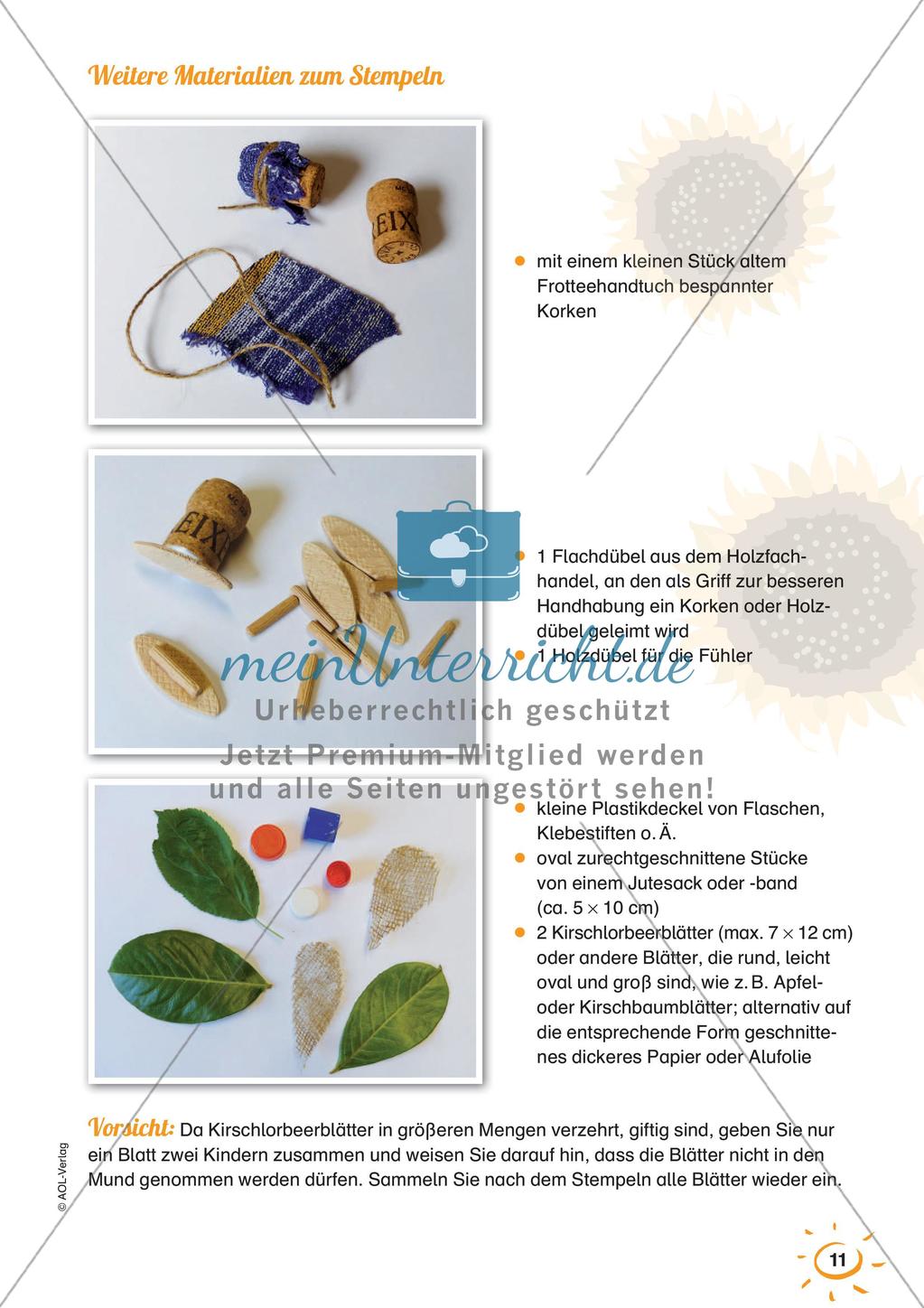 Stempeln und Drucken: Lustige Hummel Preview 13