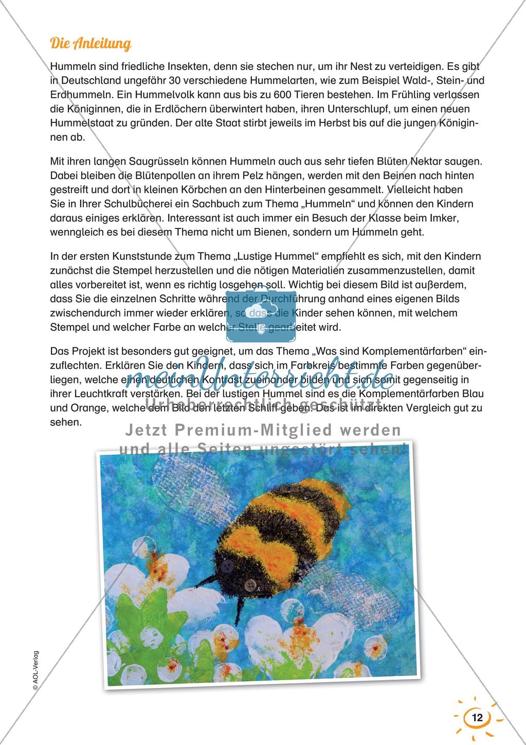 Stempeln und Drucken: Lustige Hummel Preview 14