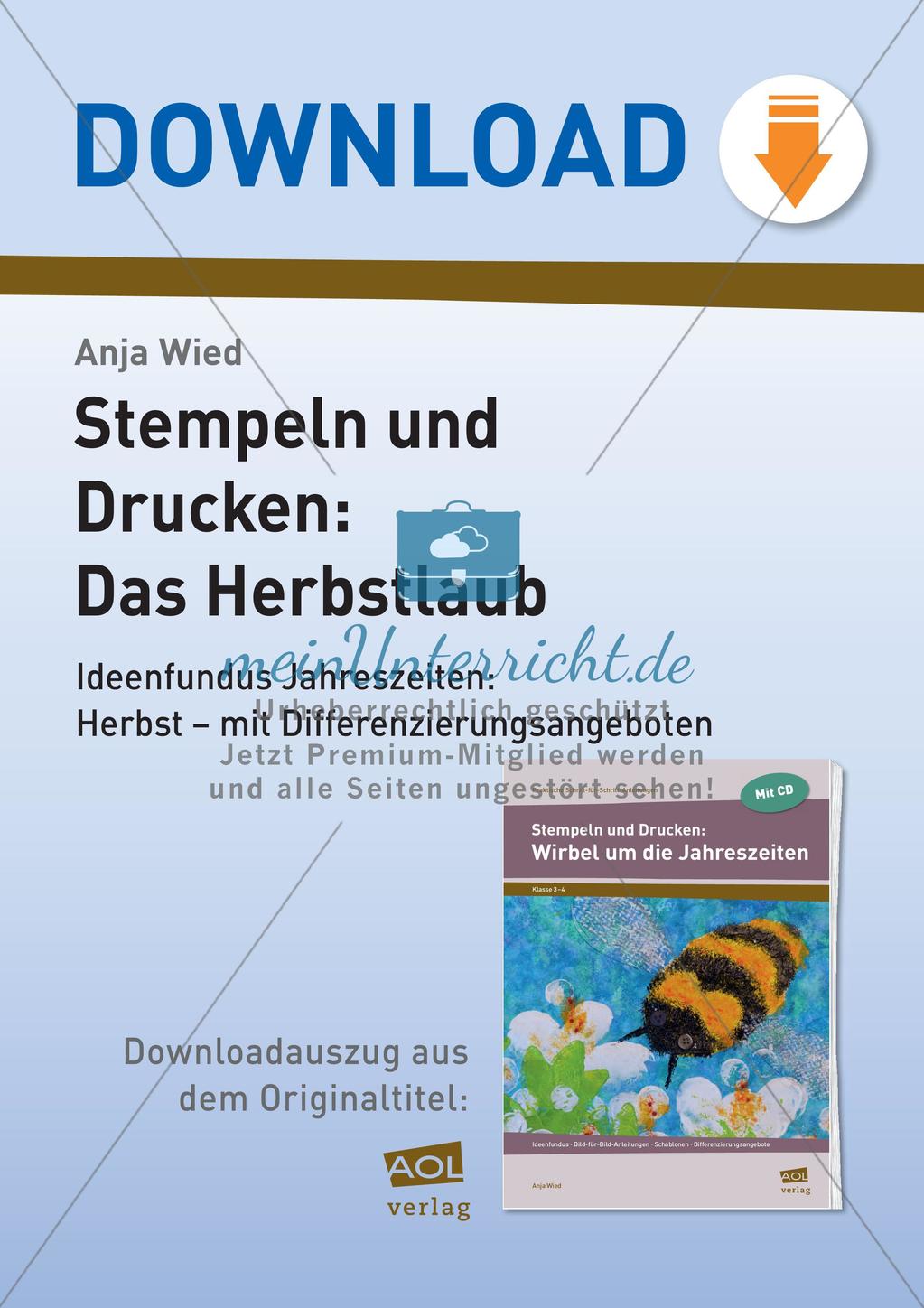 Stempeln und Drucken: Das Herbstlaub Preview 1