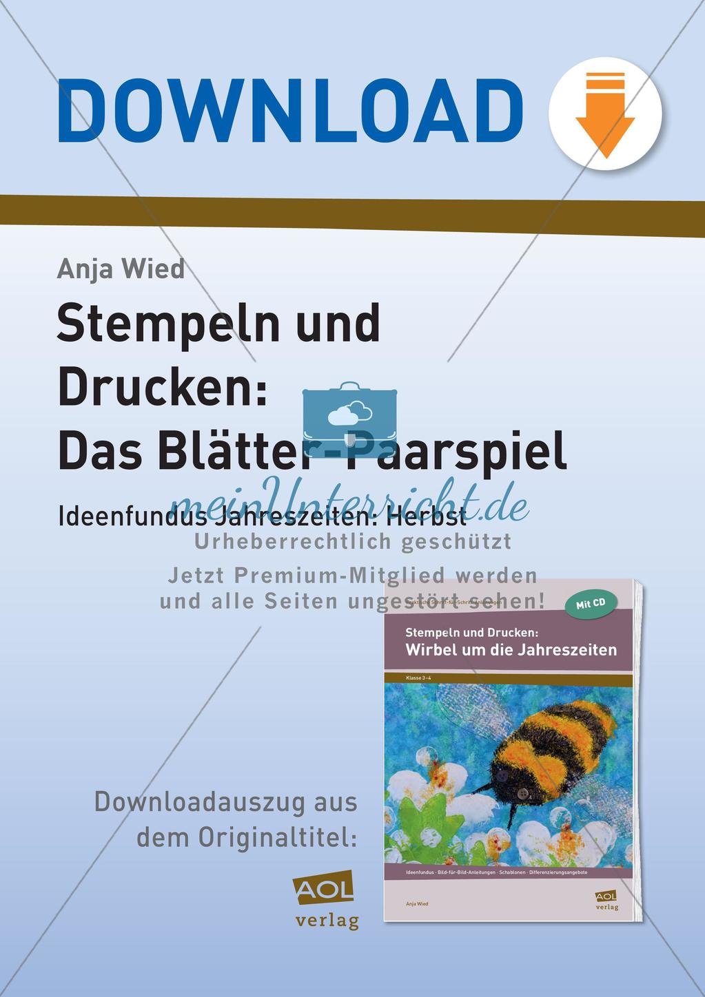 Stempeln und Drucken: Das Blätter-Paarspiel Preview 1
