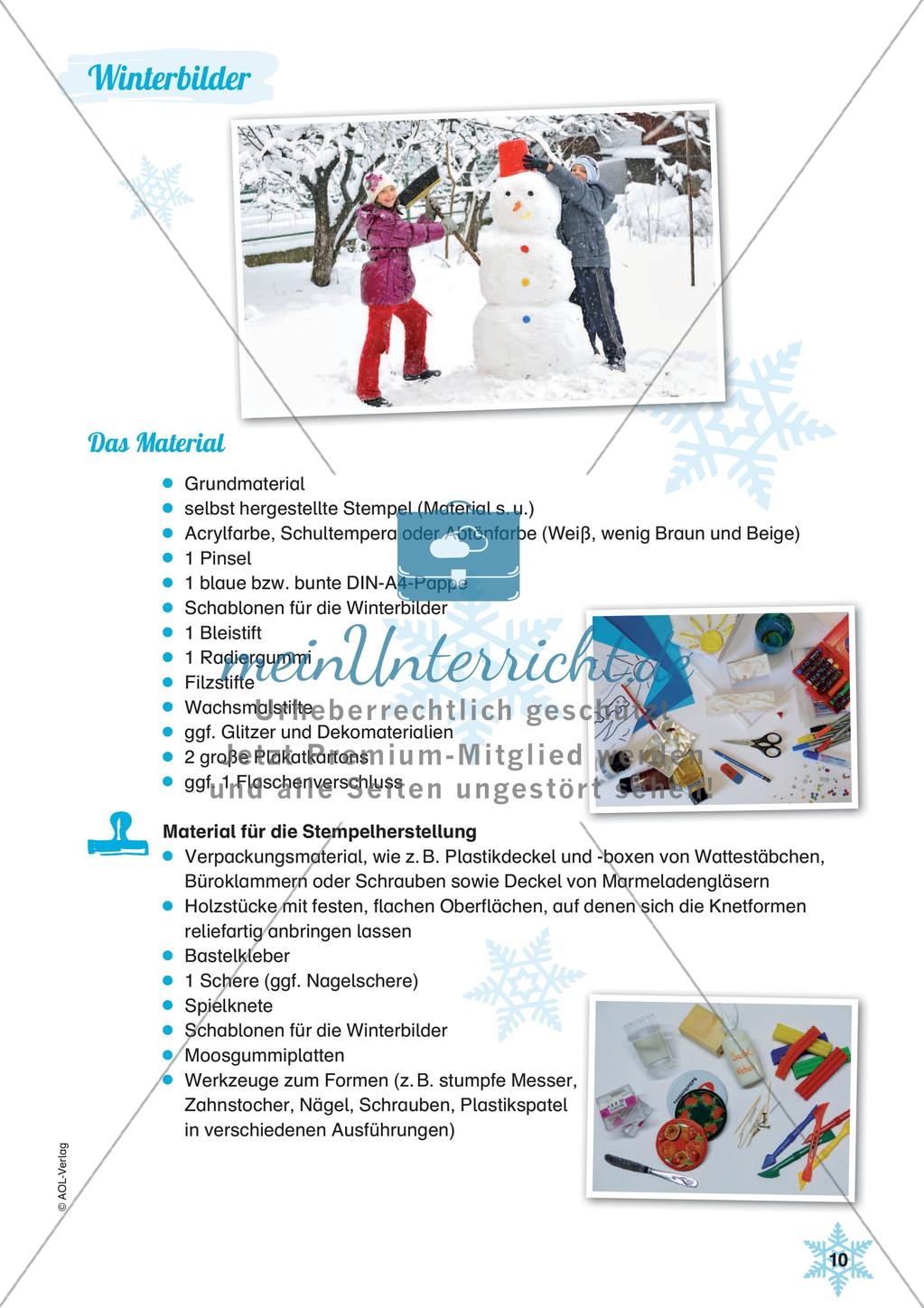 Stempeln und Drucken: Winterbilder Preview 12