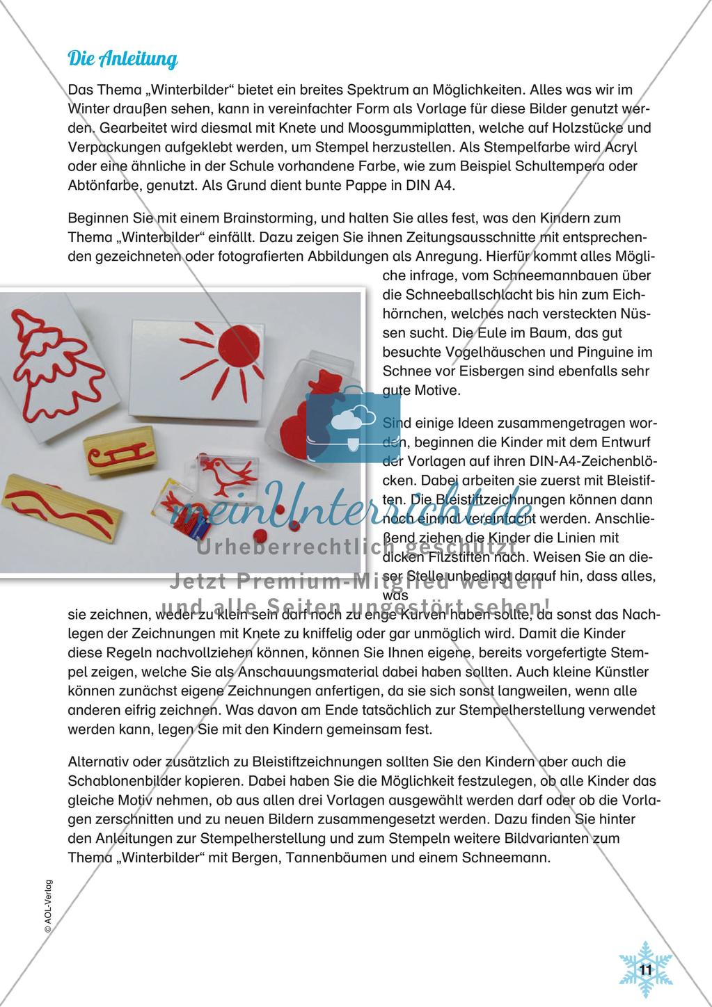 Stempeln und Drucken: Winterbilder Preview 13