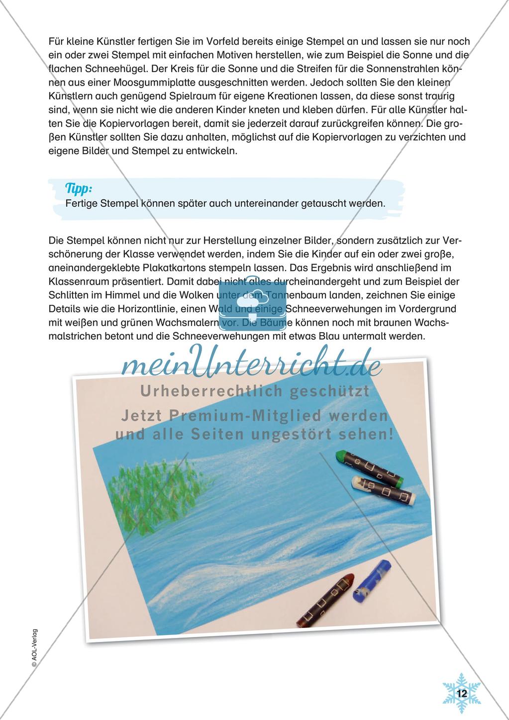 Stempeln und Drucken: Winterbilder Preview 14