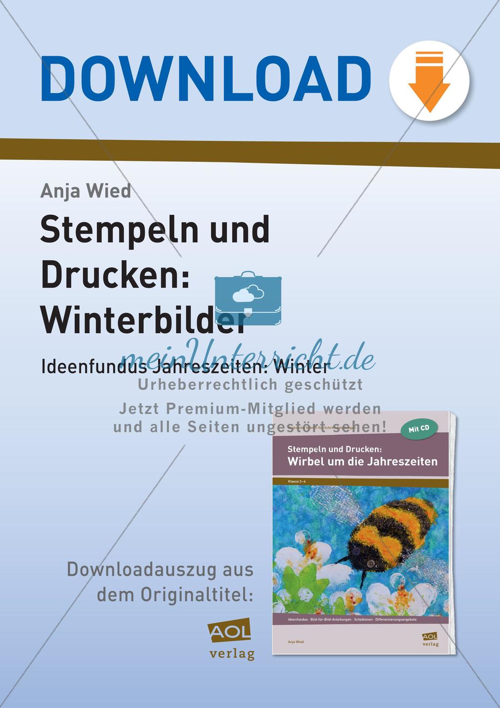 Stempeln und Drucken: Winterbilder Preview 1