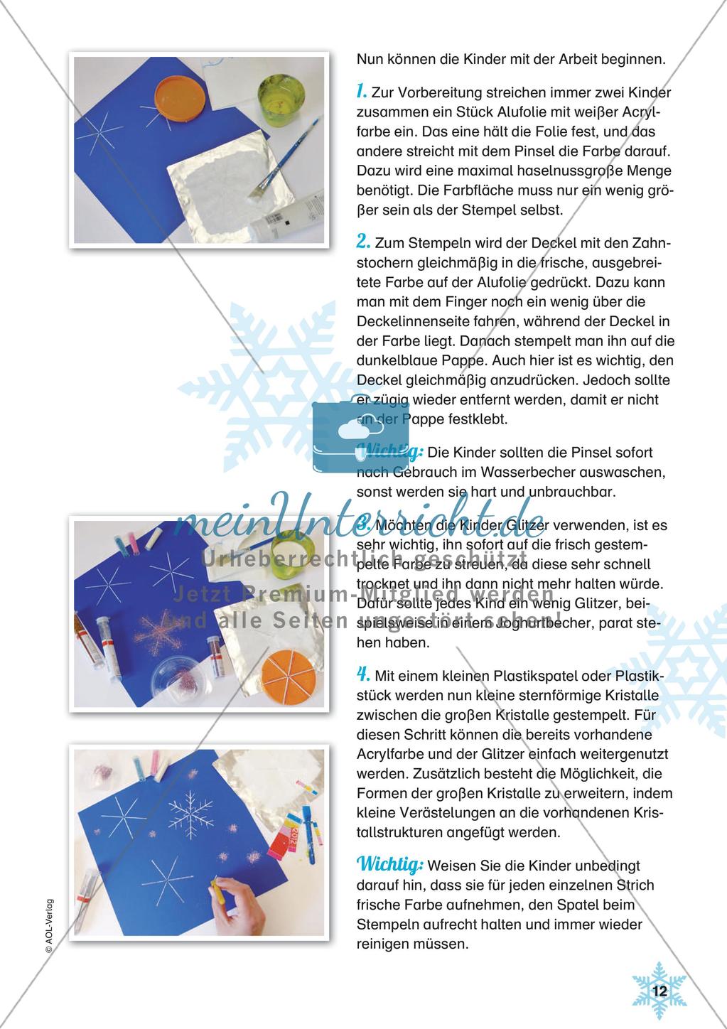 Stempeln und Drucken: Eiskristalle Preview 14