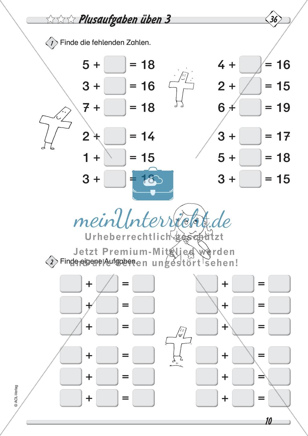 Addieren & Subtrahieren bis 20 Preview 12
