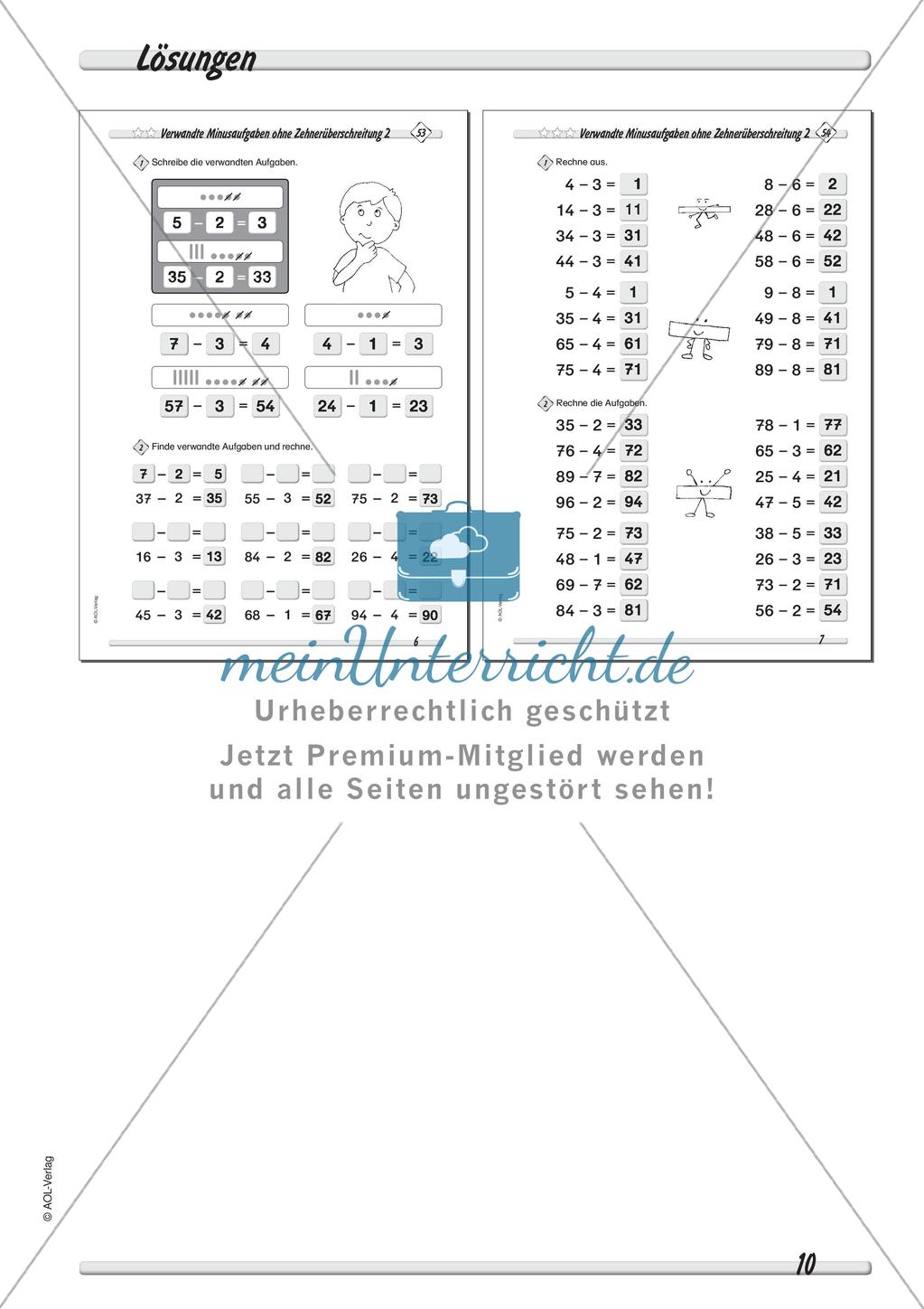 Addition und Subtraktion im Zahlenraum bis 100: Teil 1 Preview 12