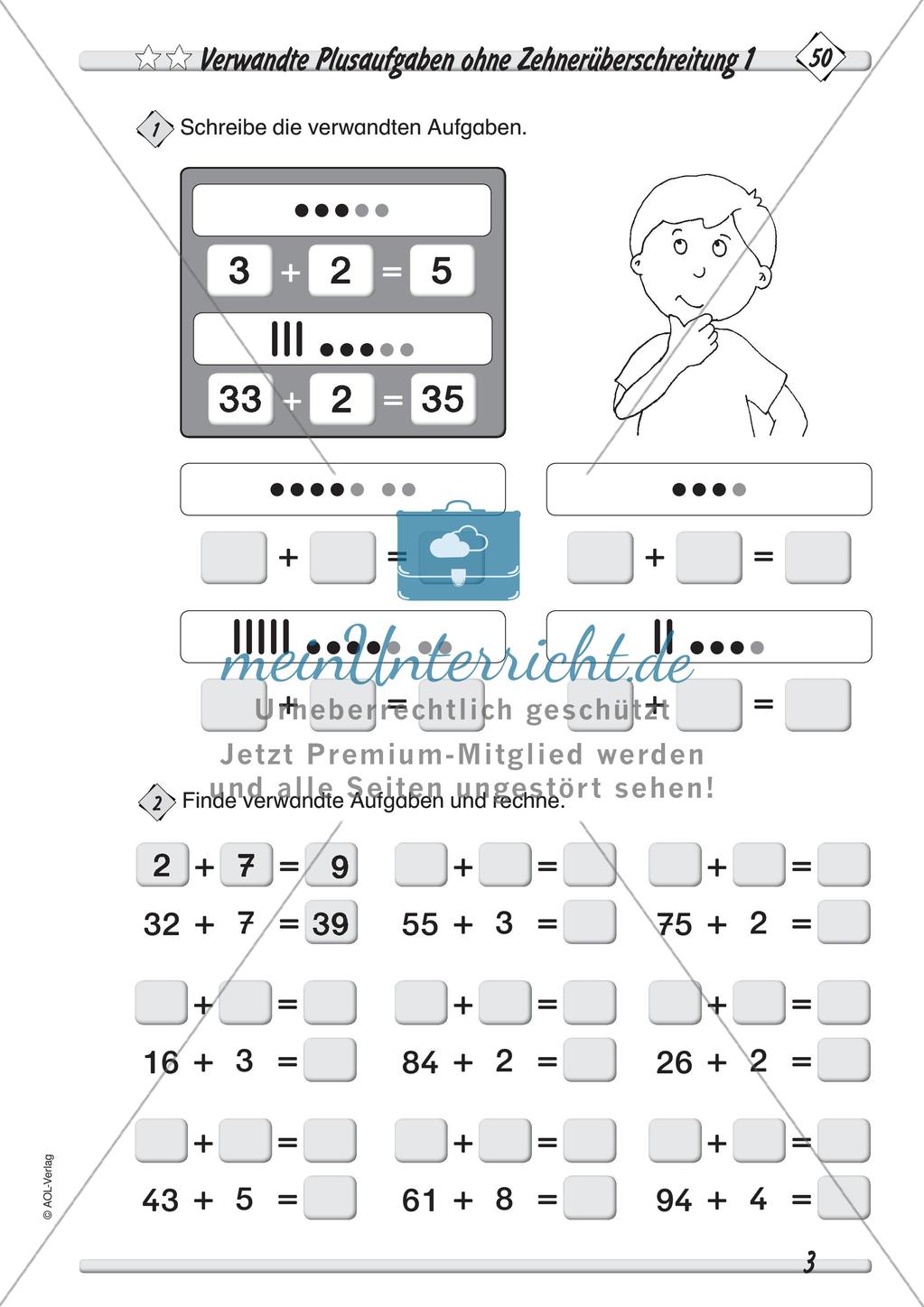 Addition und Subtraktion im Zahlenraum bis 100: Teil 1 Preview 5
