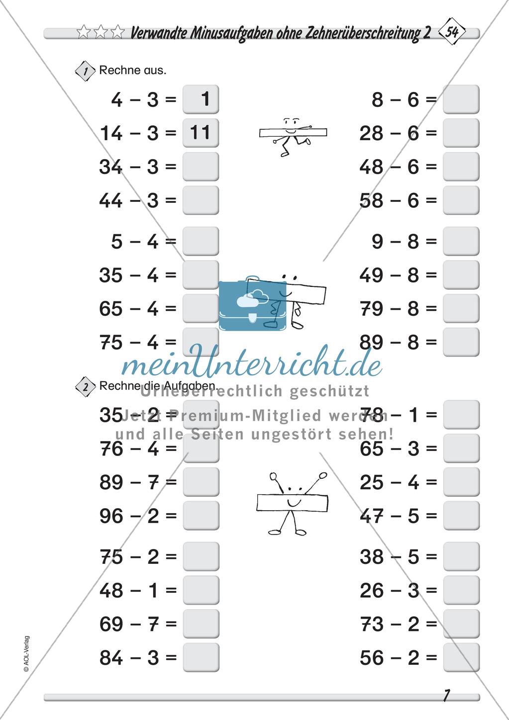 Addition und Subtraktion im Zahlenraum bis 100: Teil 1 Preview 9