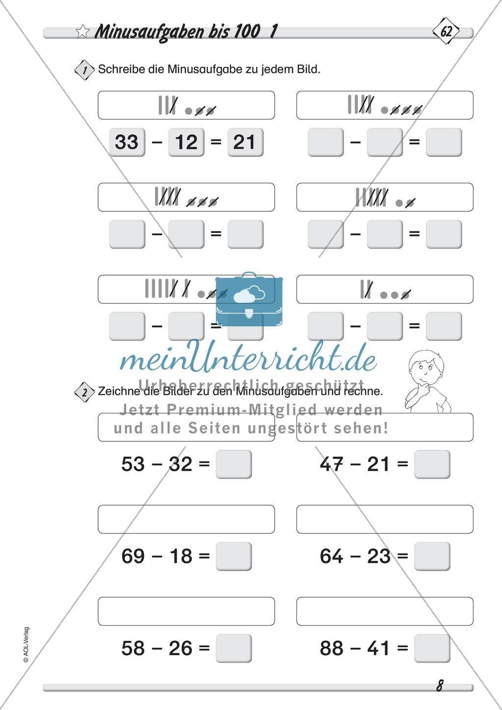 Addition und Subtraktion im Zahlenraum bis 100: Teil 2 Preview 10