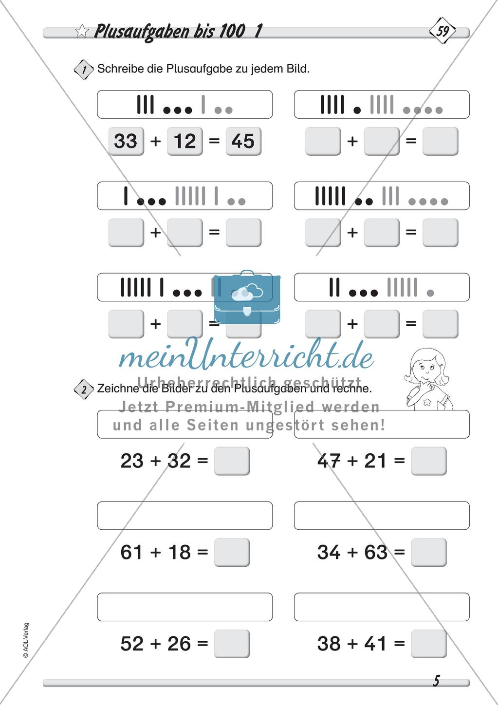Addition und Subtraktion im Zahlenraum bis 100: Teil 2 Preview 7