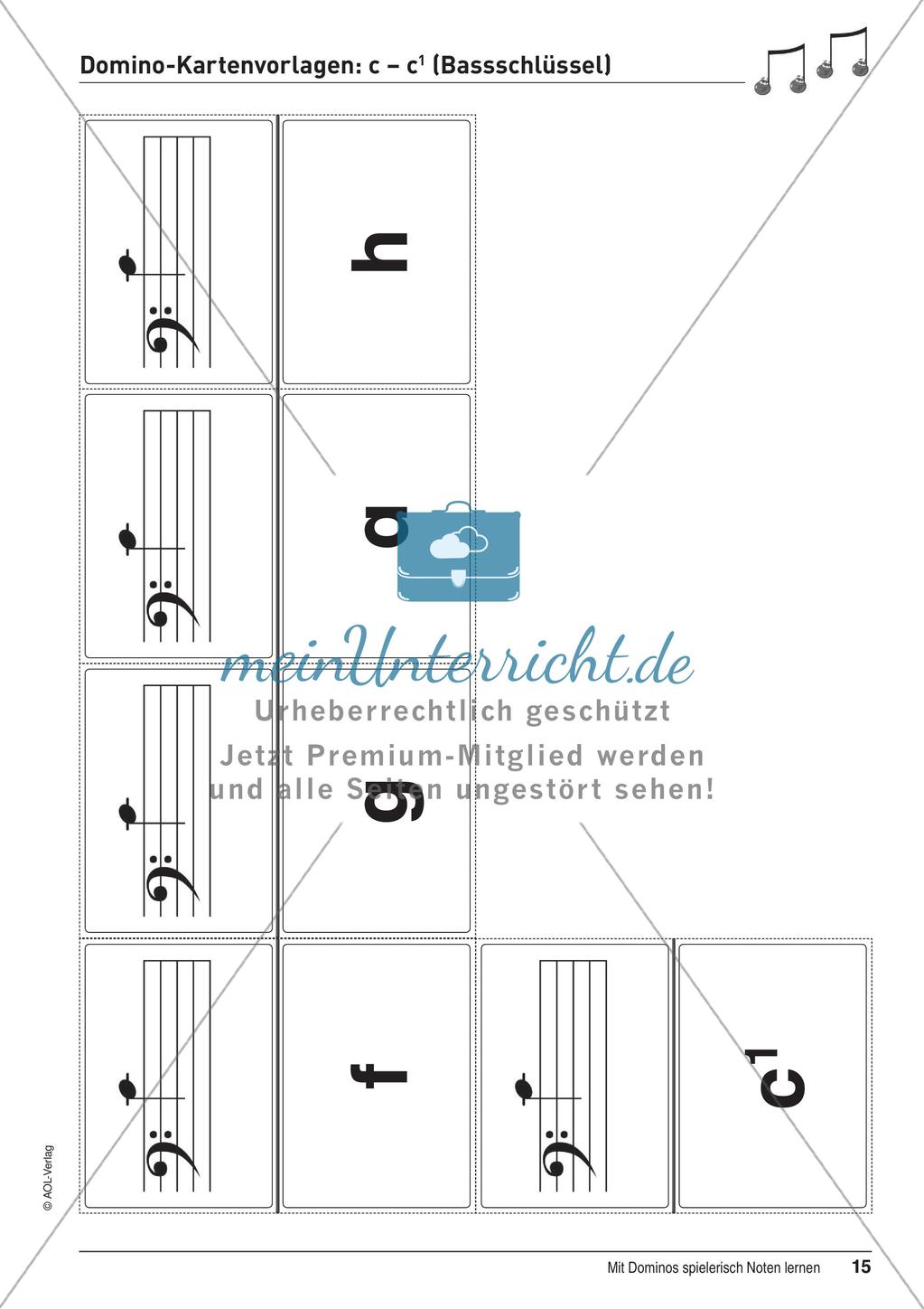 Musiktheorie-Spiele: Violin- und Bassschlüssel-Domino Preview 17