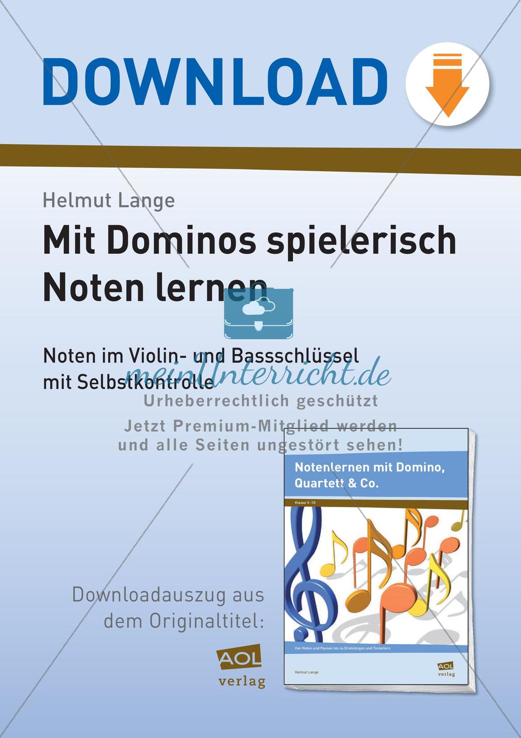Musiktheorie-Spiele: Violin- und Bassschlüssel-Domino Preview 1