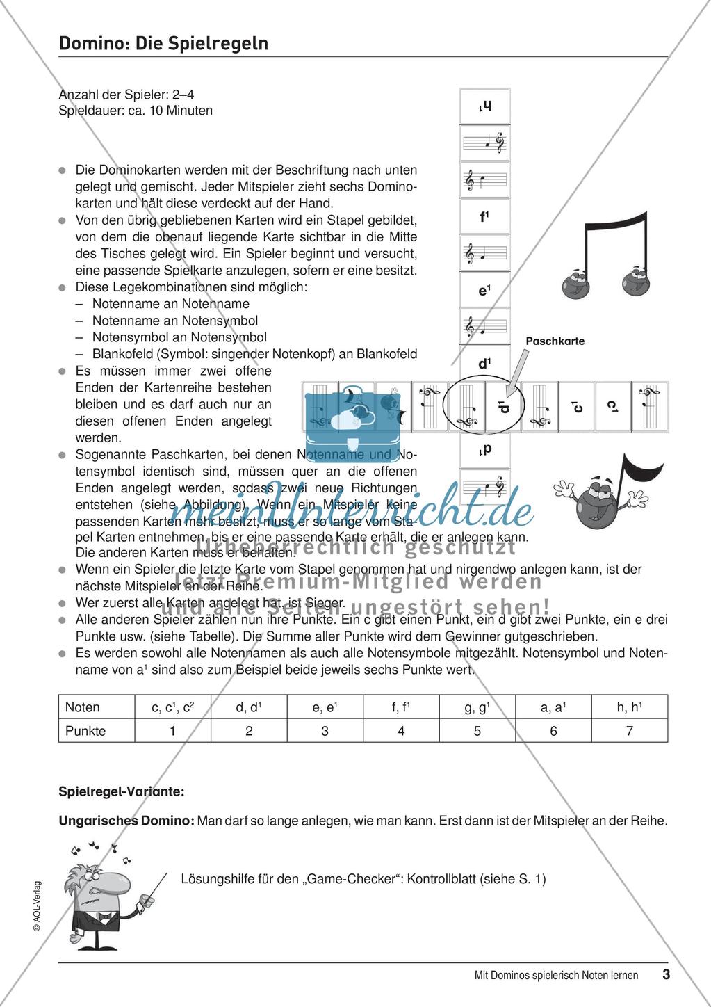 Musiktheorie-Spiele: Violin- und Bassschlüssel-Domino Preview 5