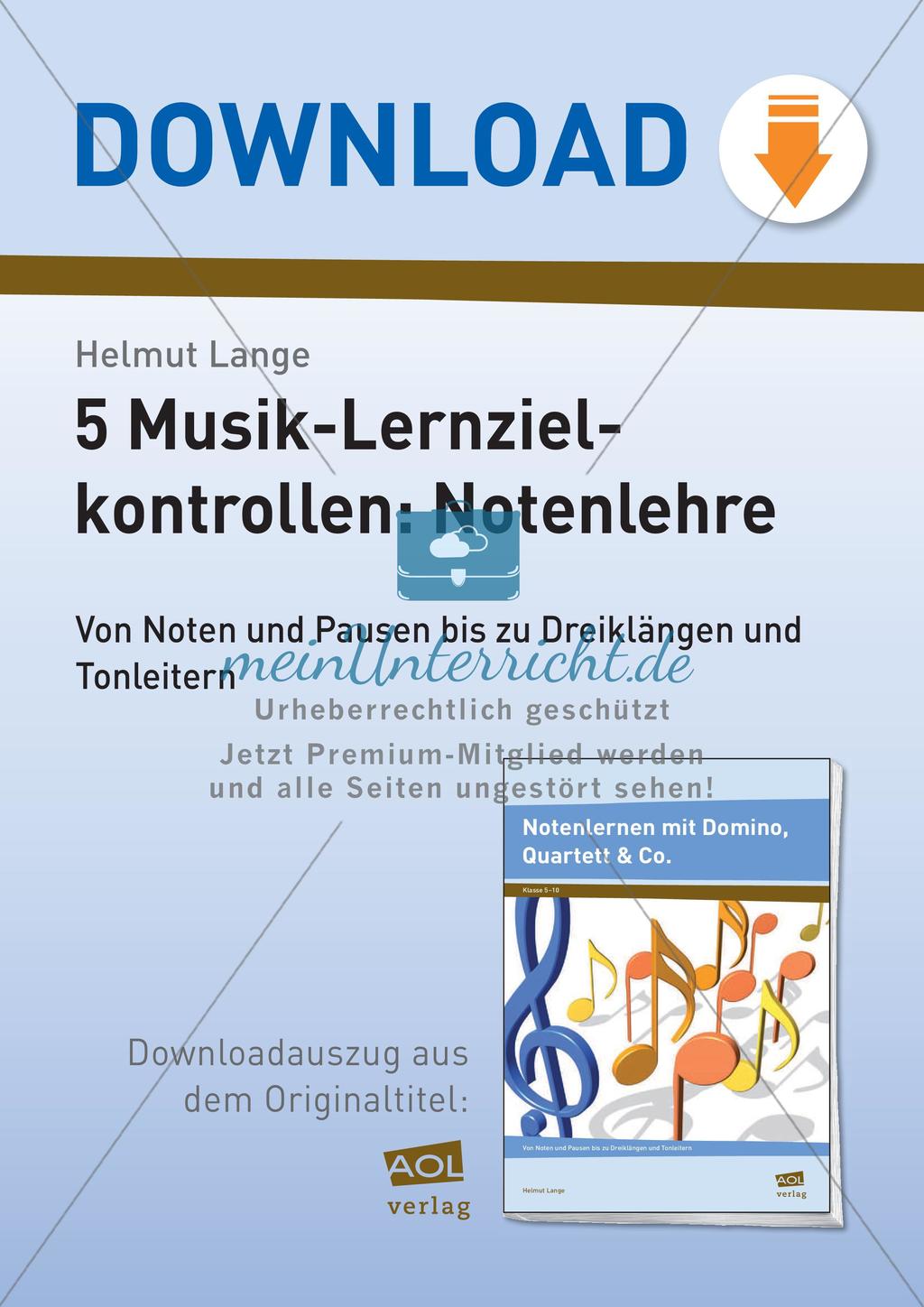 Musiktheorie-Spiele: Lernzielkontrollen Preview 1