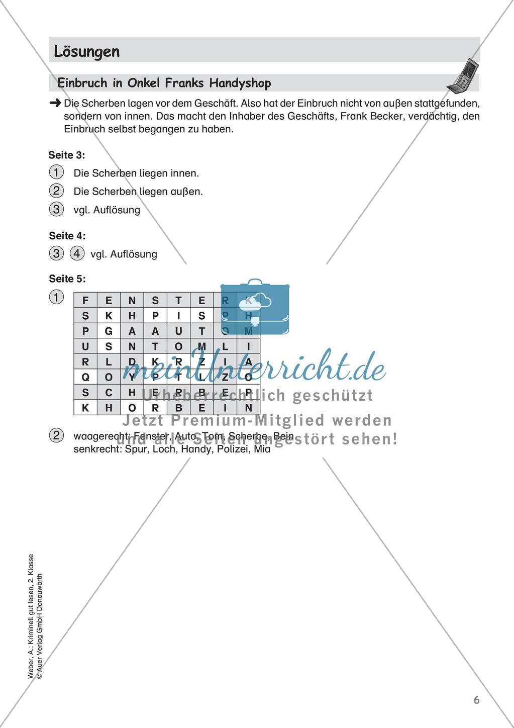 Lesekrimi: Einbruch in Onkel Franks Handyshop Preview 8