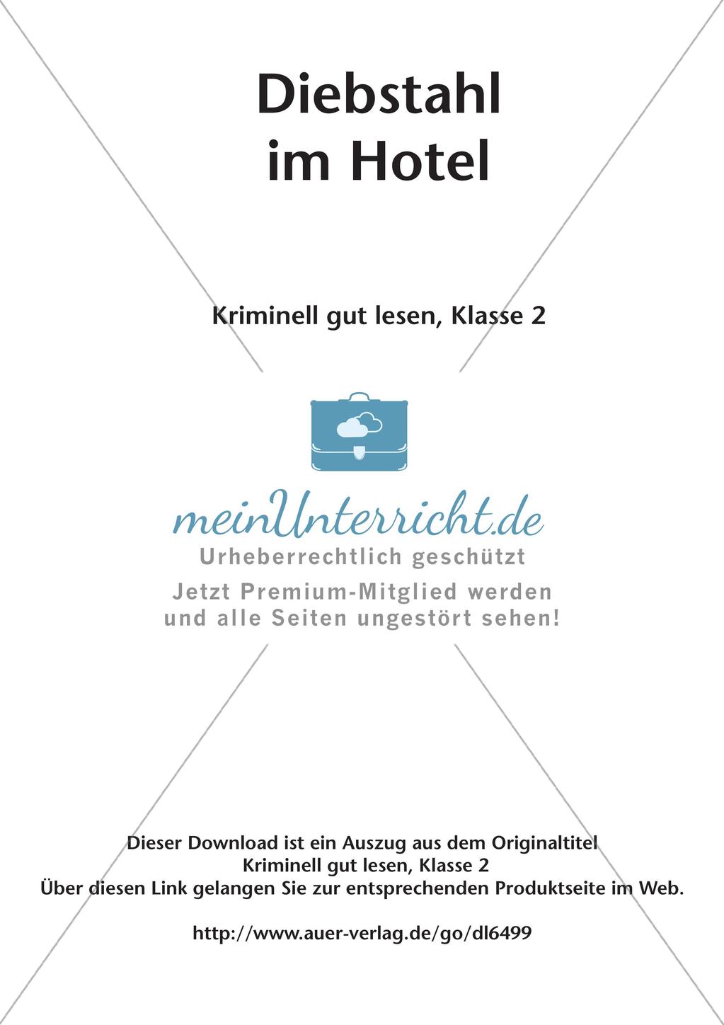 Lesekrimi: Diebstahl im Hotel Preview 2