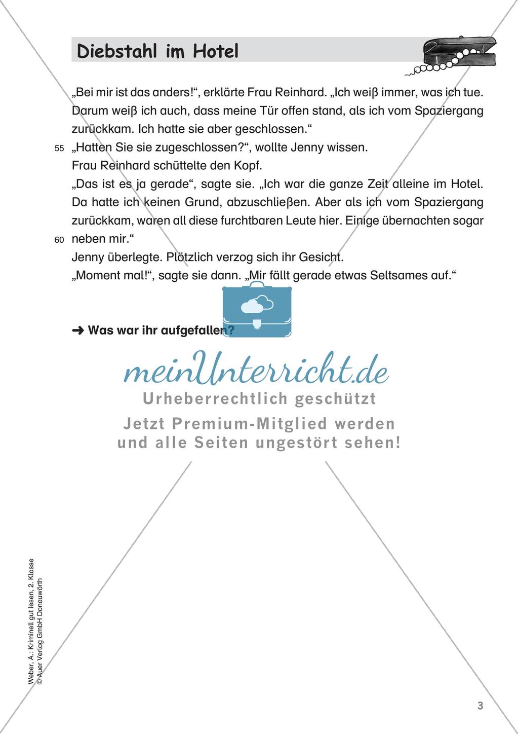 Lesekrimi: Diebstahl im Hotel Preview 5