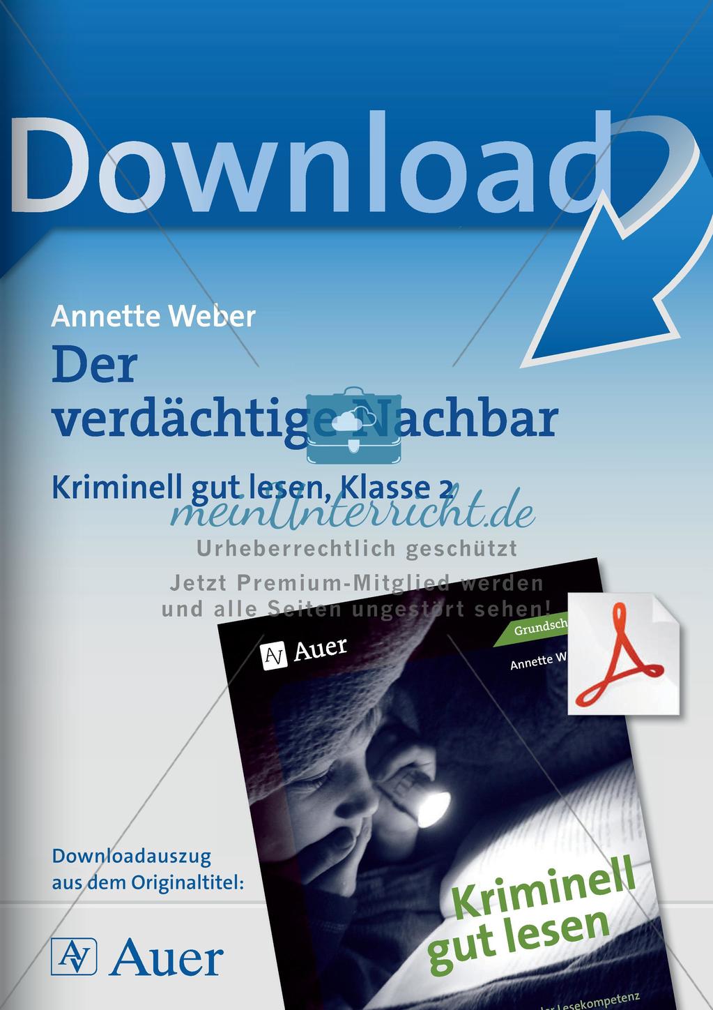 Lesekrimi: Der verdächtige Nachbar Preview 1