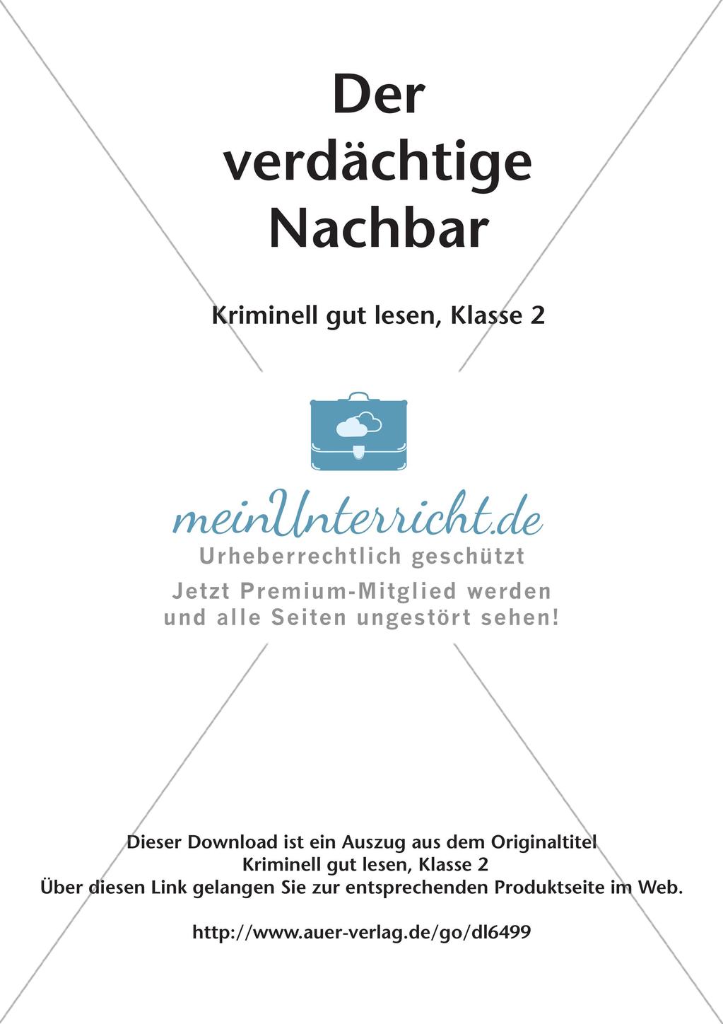 Lesekrimi: Der verdächtige Nachbar Preview 2