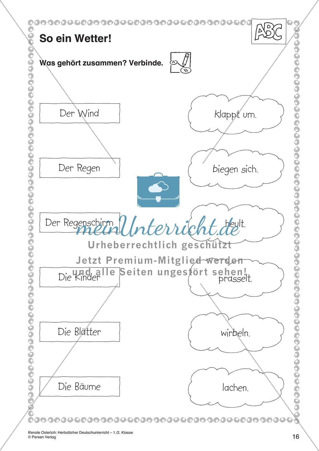 Deutschunterricht über den Herbst Preview 18