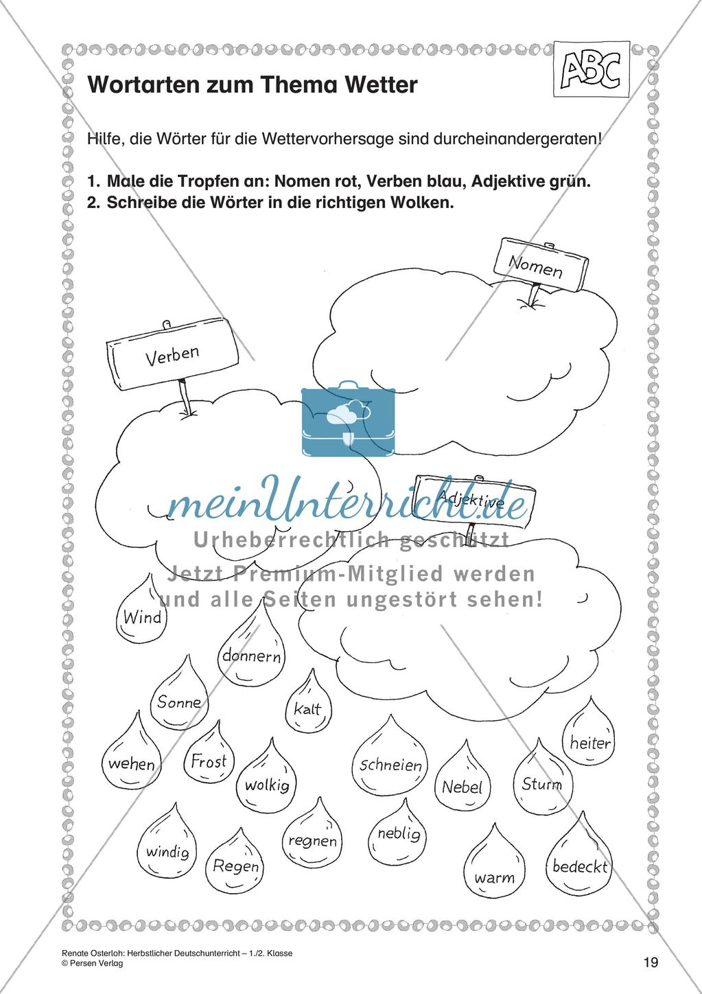 Deutschunterricht über den Herbst Preview 21