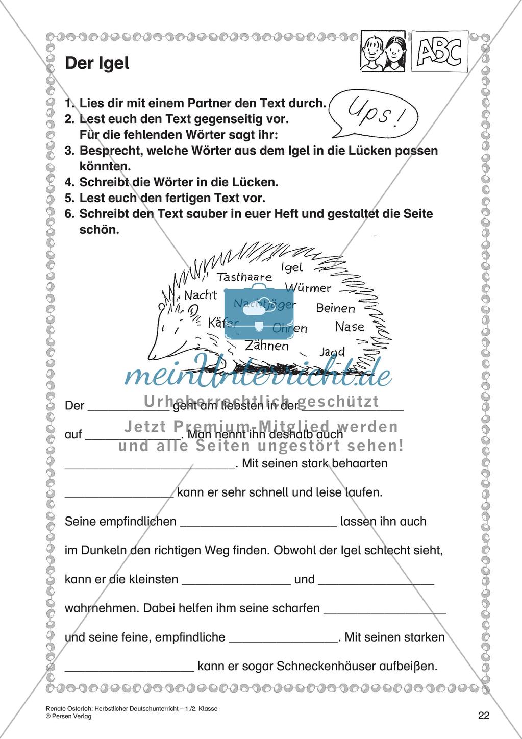 Deutschunterricht über den Herbst Preview 24