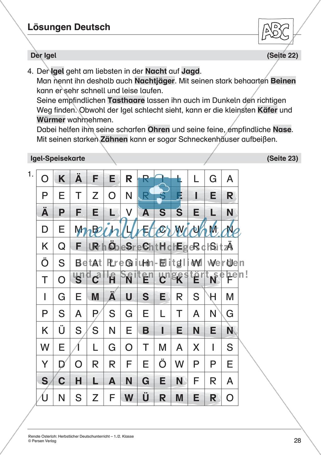 Deutschunterricht über den Herbst Preview 30