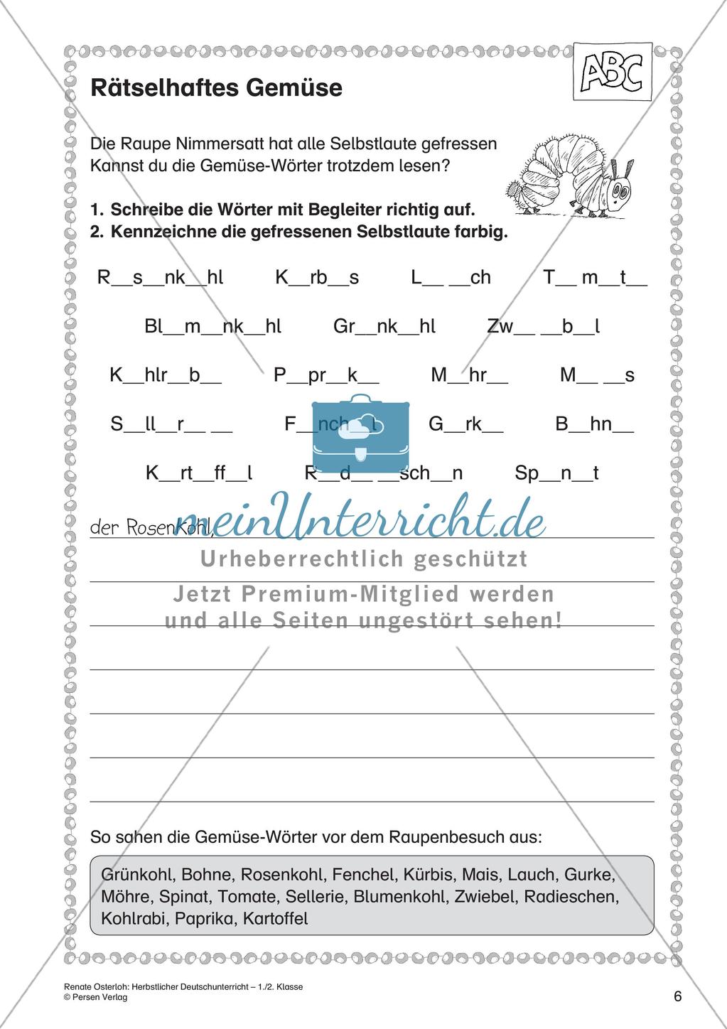 Deutschunterricht über den Herbst Preview 8
