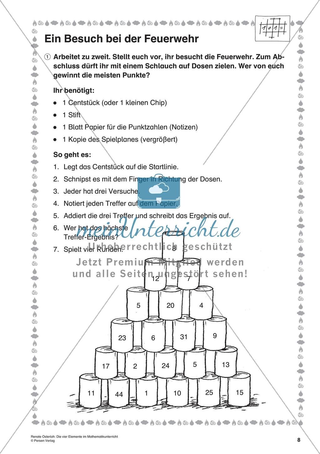 Die vier Elemente im Mathematikunterricht Preview 10