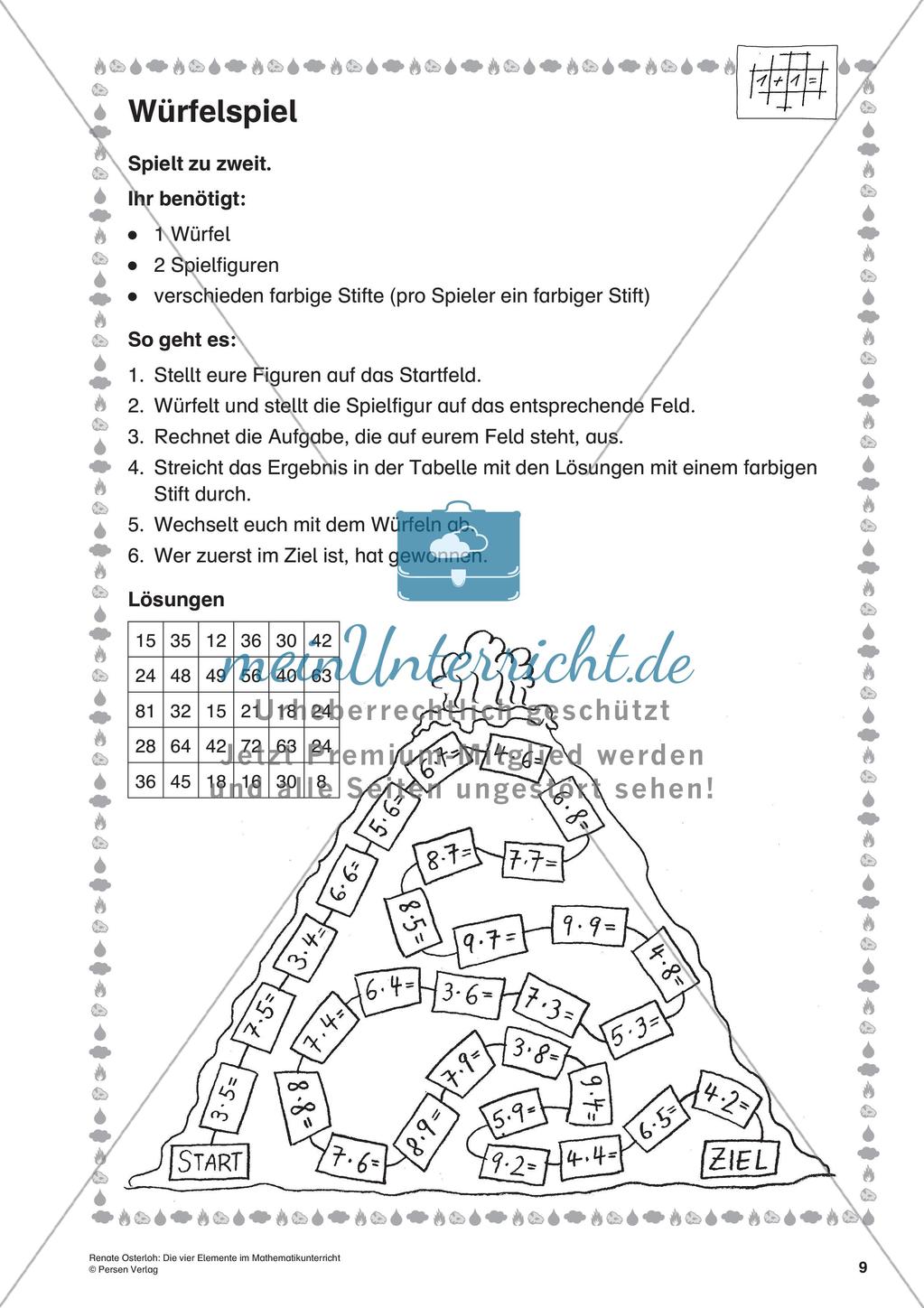 Die vier Elemente im Mathematikunterricht Preview 11