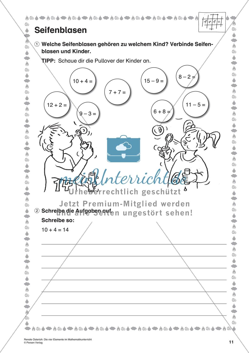 Die vier Elemente im Mathematikunterricht Preview 13