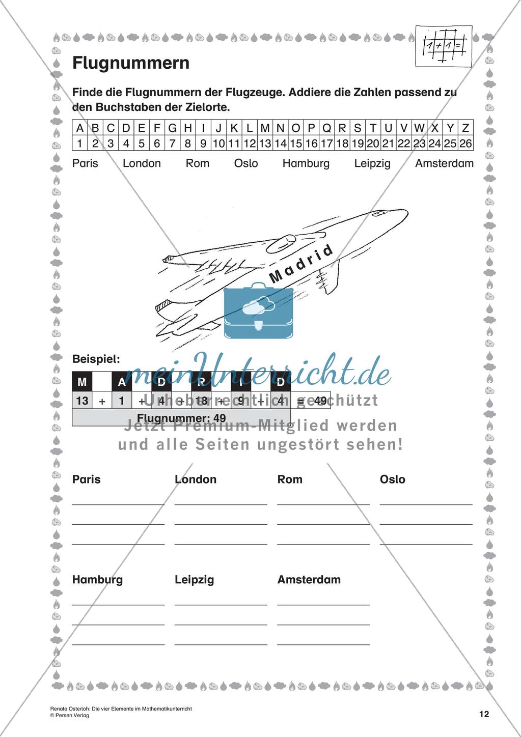 Die vier Elemente im Mathematikunterricht Preview 14