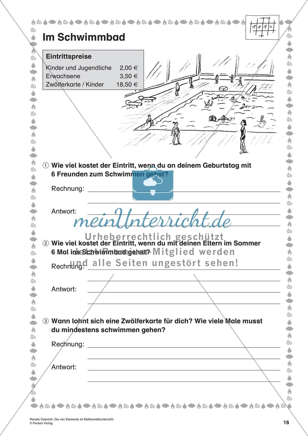 Die vier Elemente im Mathematikunterricht Preview 18