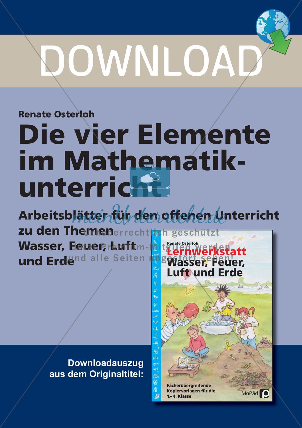 Die vier Elemente im Mathematikunterricht Preview 1