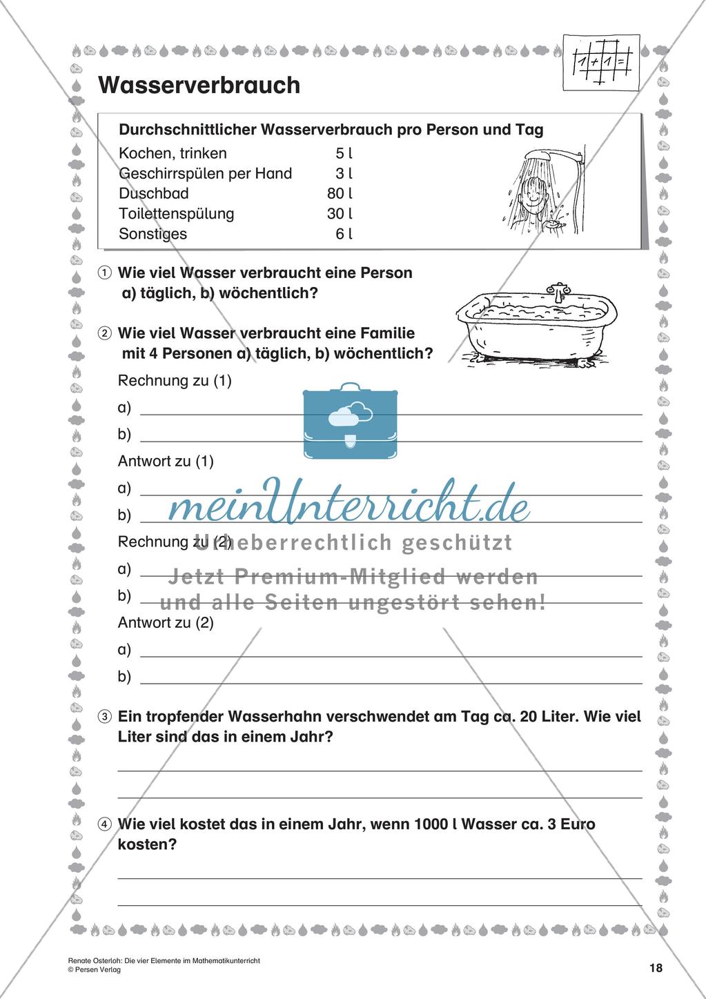 Die vier Elemente im Mathematikunterricht Preview 20