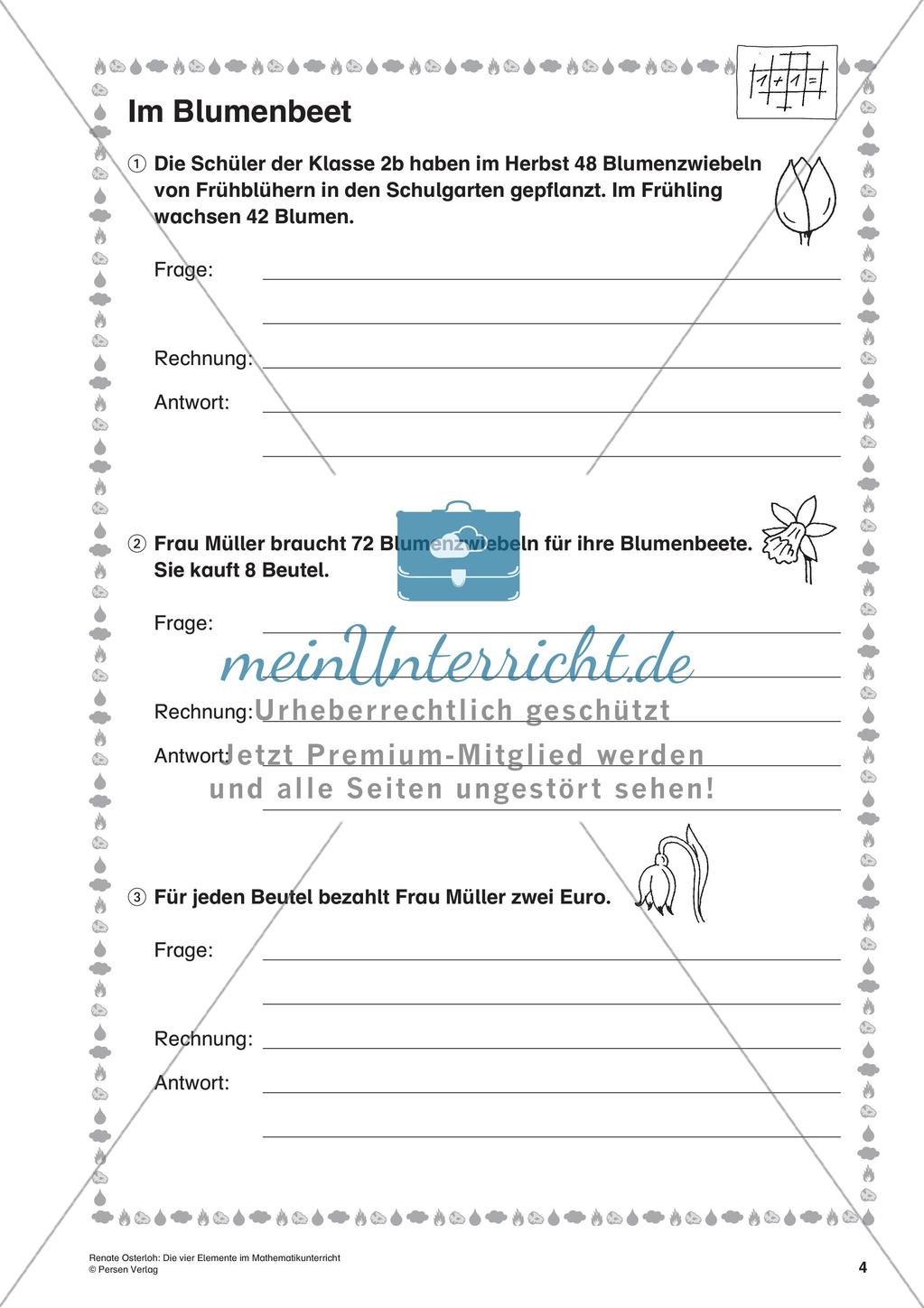 Die vier Elemente im Mathematikunterricht Preview 6