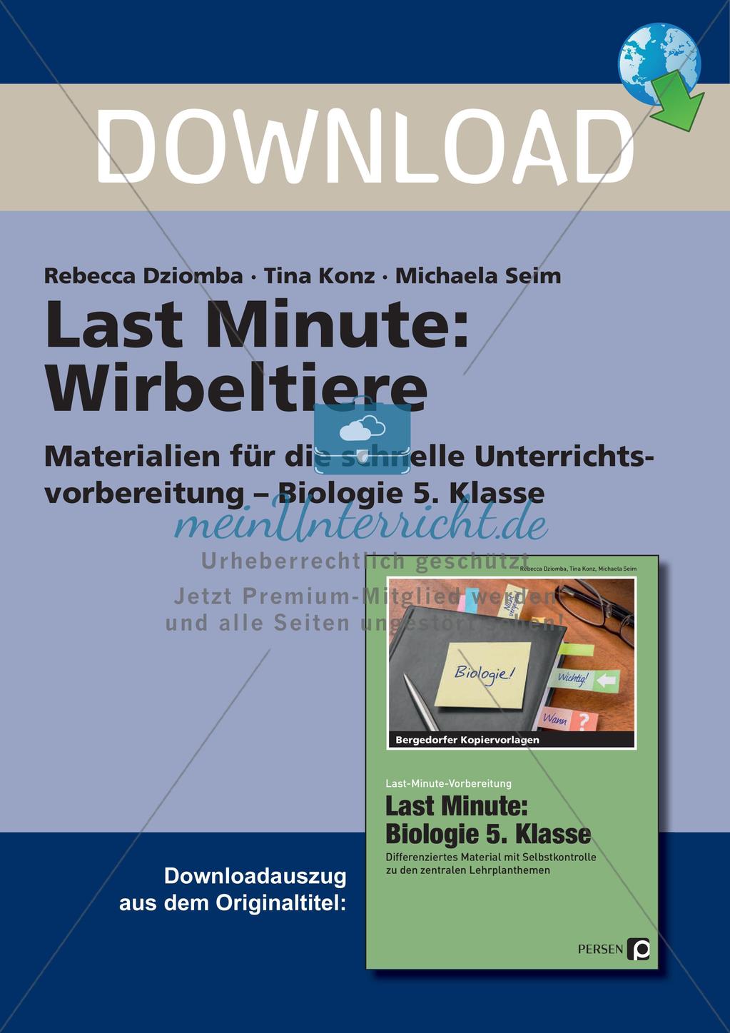 Wirbeltiere: Klassen und Merkmale Preview 1