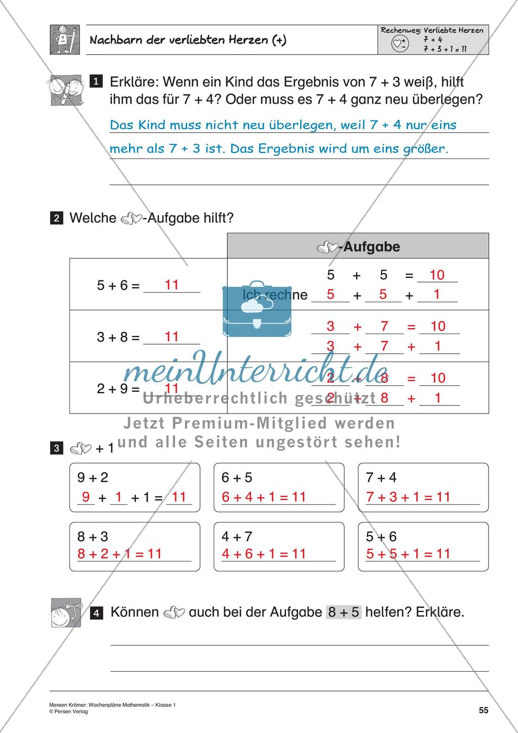 Wochenplanarbeit zur Addition und Subtraktion bis 20 Preview 57