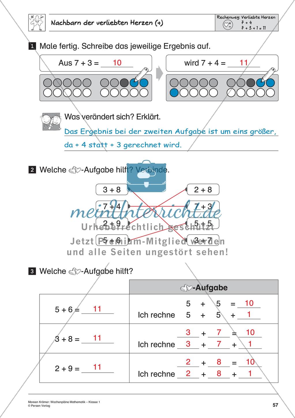 Wochenplanarbeit zur Addition und Subtraktion bis 20 Preview 59
