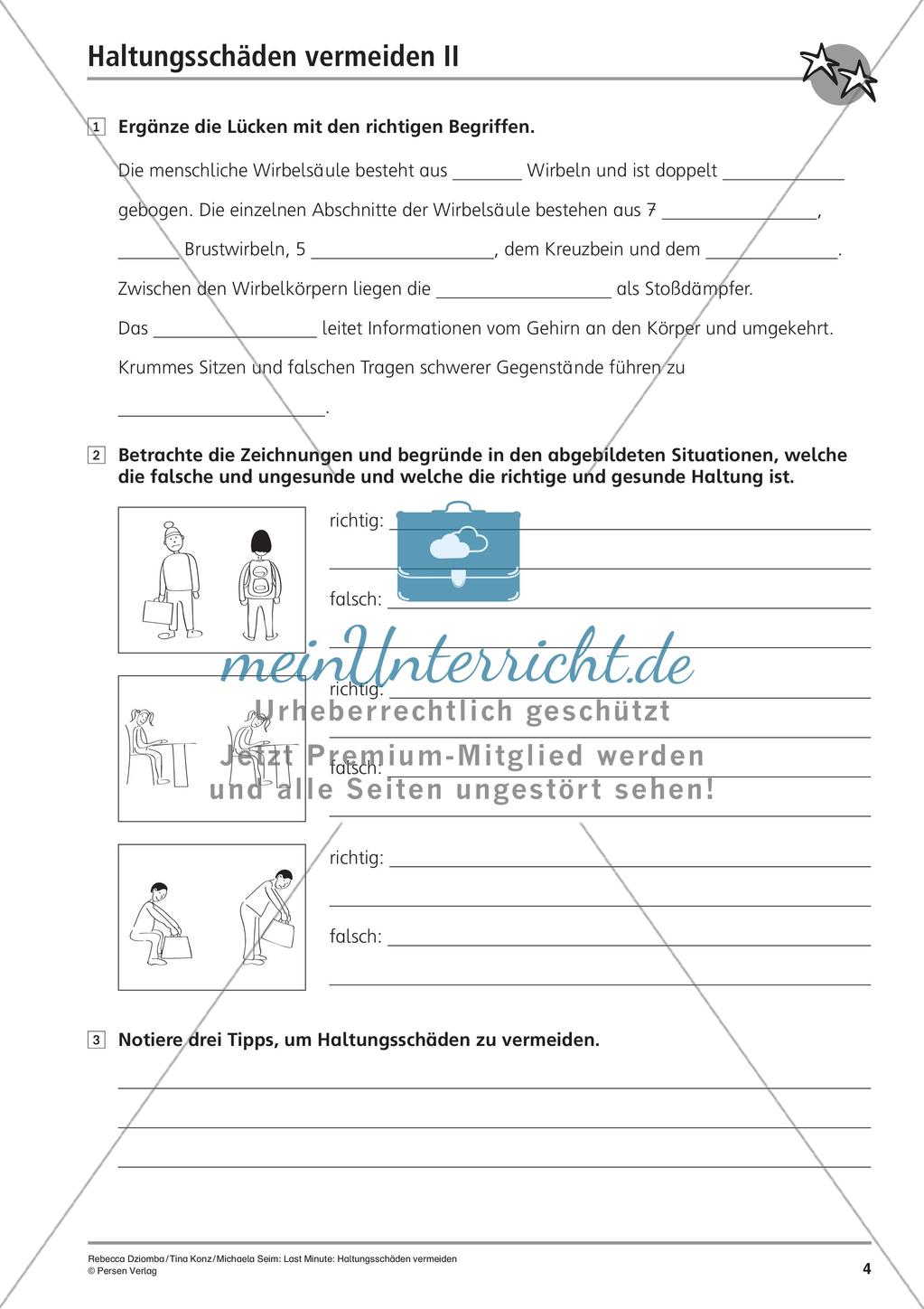 Rückenschule: Vermeidung von Haltungsschäden Preview 6