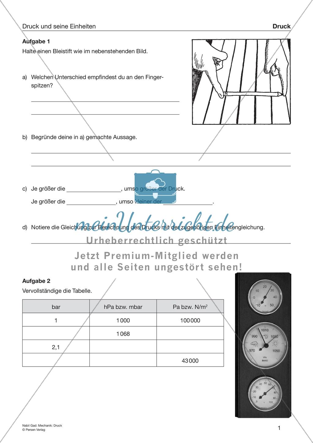 Mechanik: Druck Preview 3