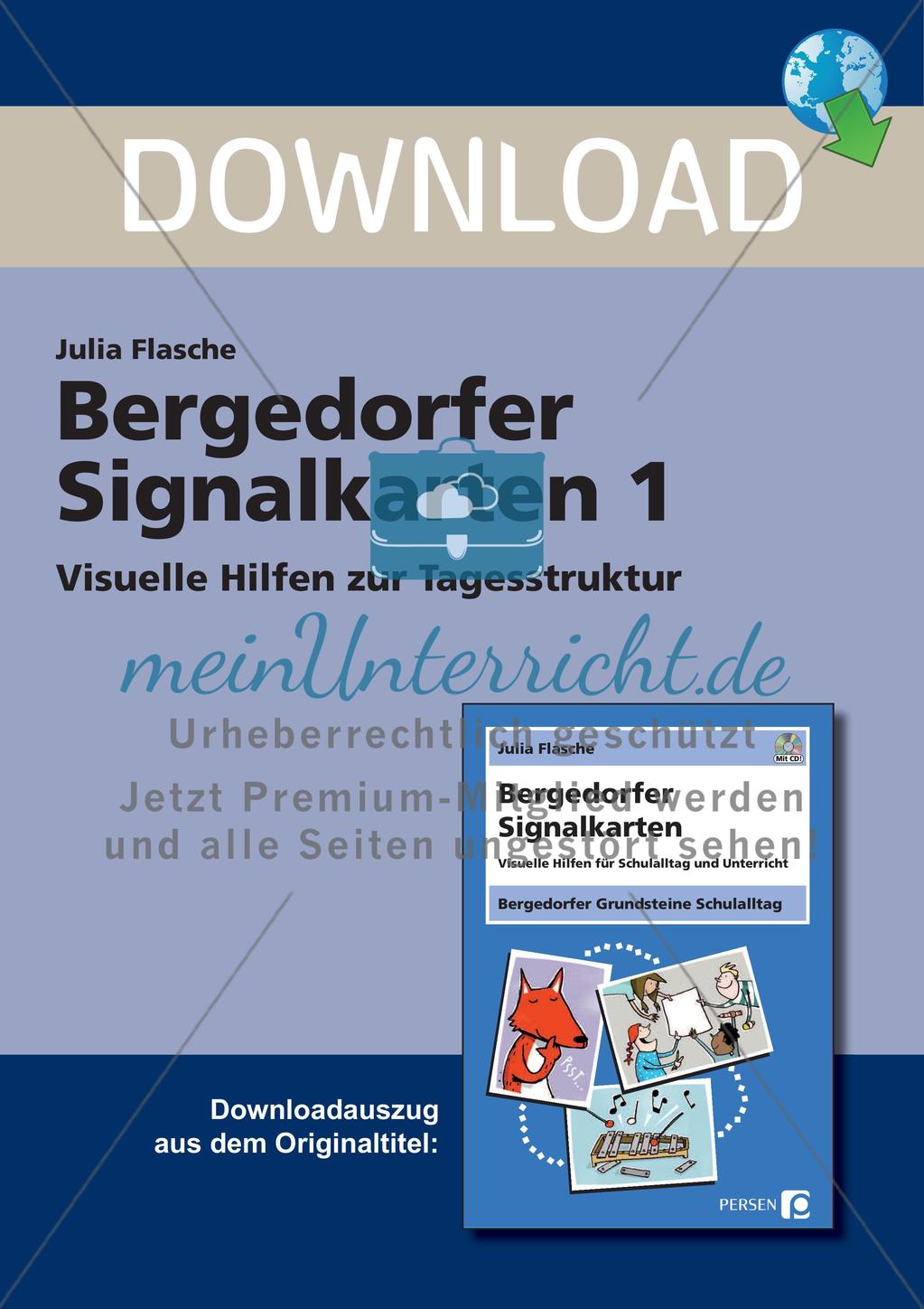 Bergedorfer Signalkarten: Hilfen zur Tagesstruktur Preview 1