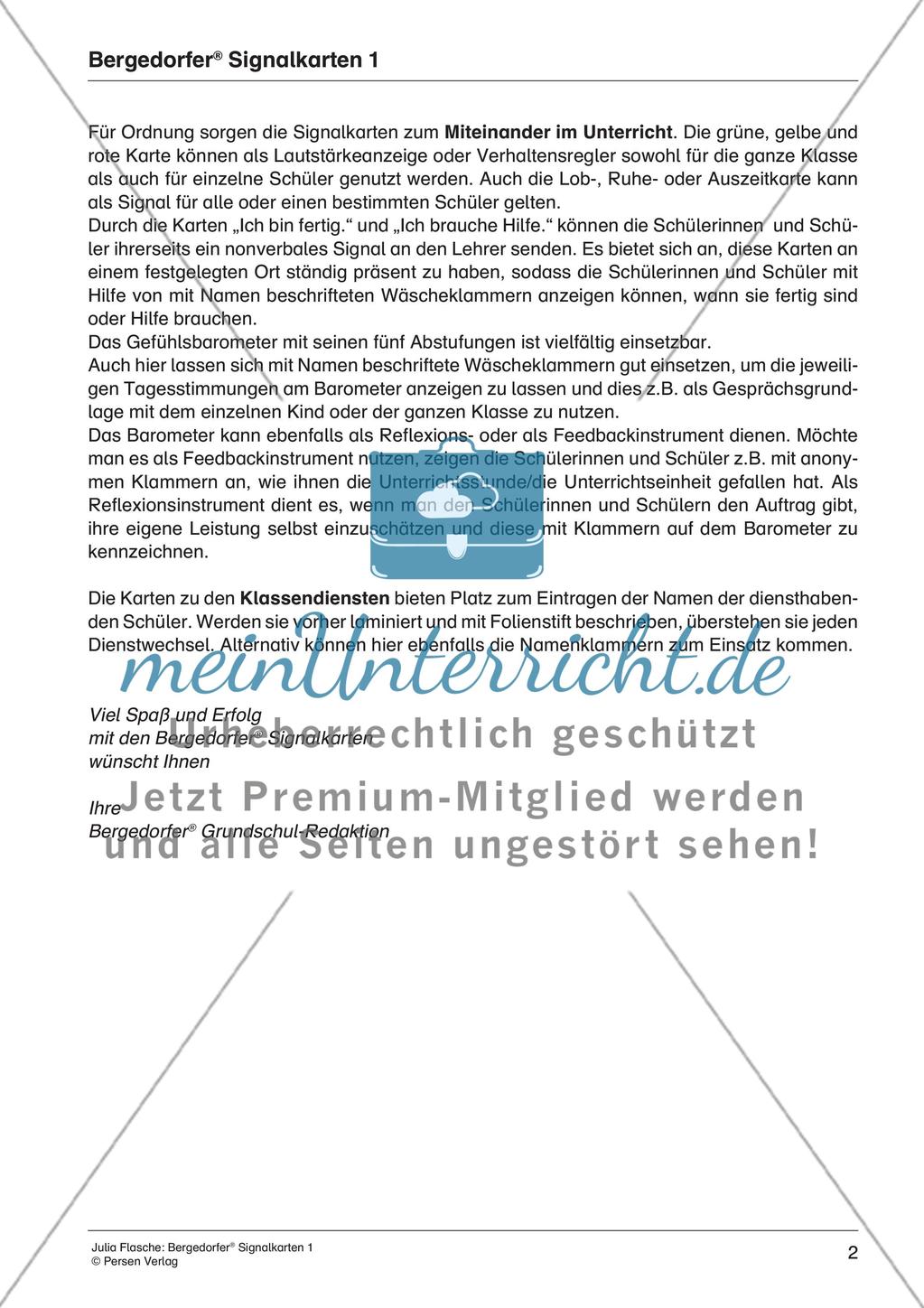 Bergedorfer Signalkarten: Hilfen zur Tagesstruktur Preview 4