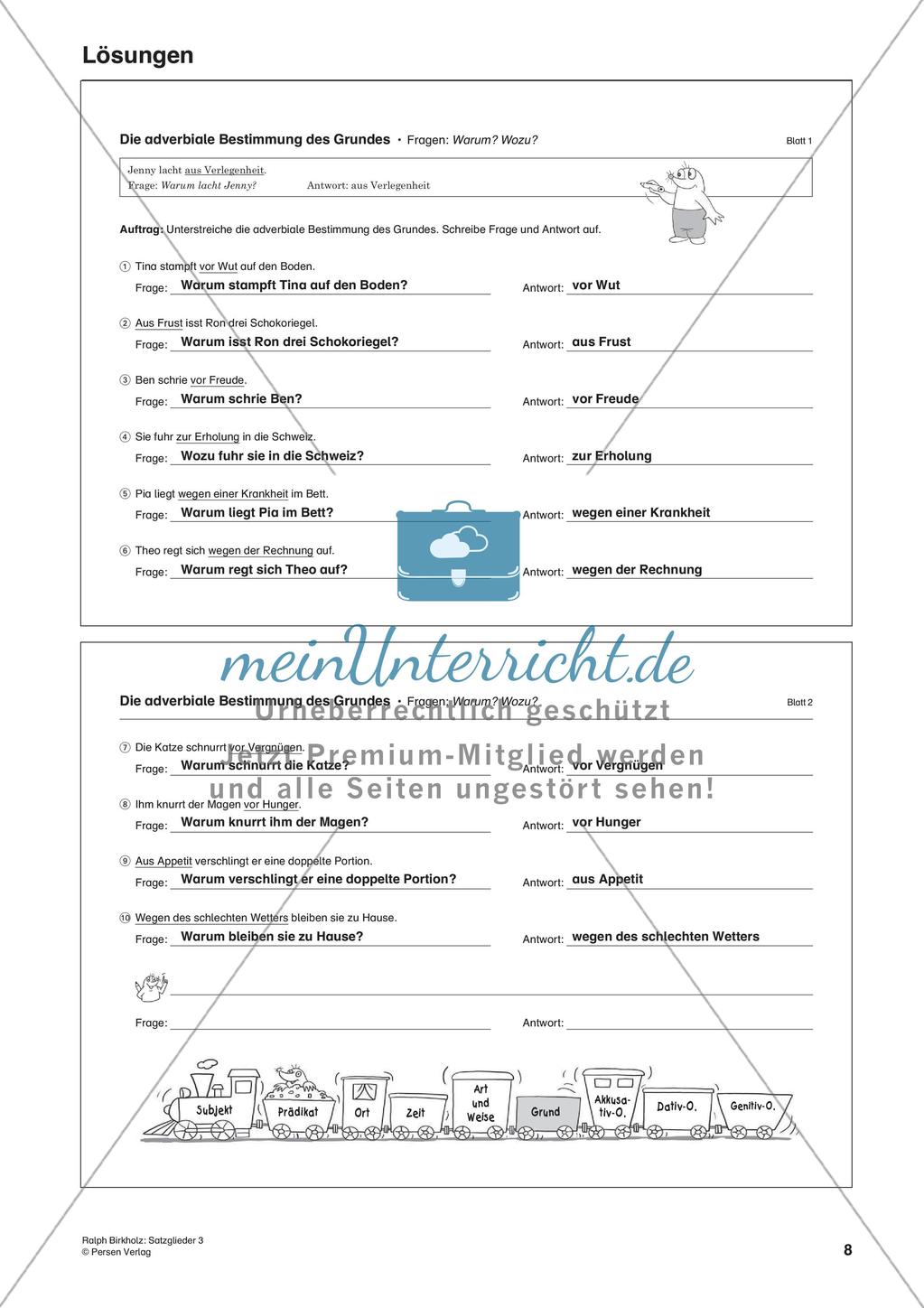 Satzglieder: Adverbiale Bestimmungen Preview 10