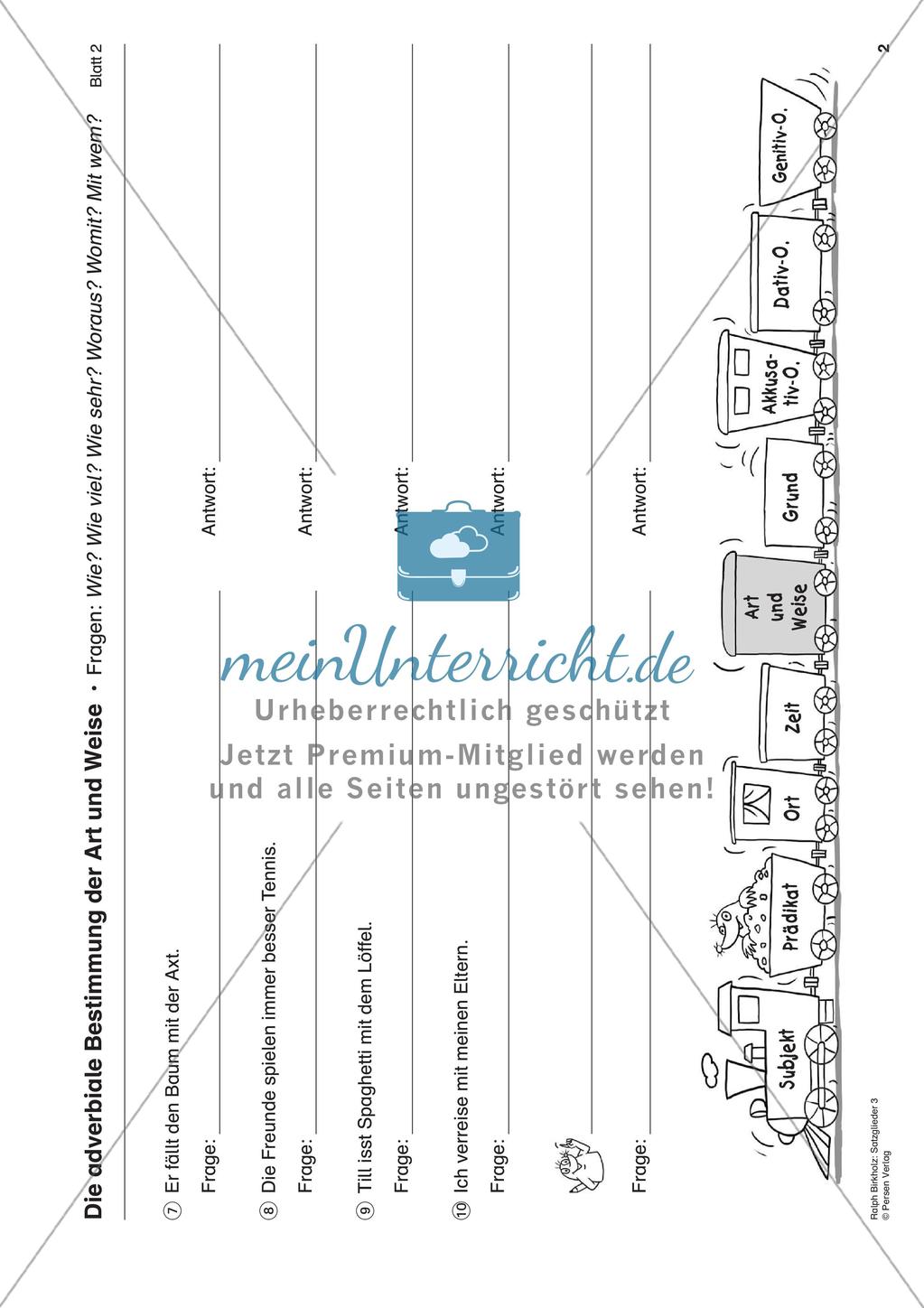 Satzglieder: Adverbiale Bestimmungen Preview 4