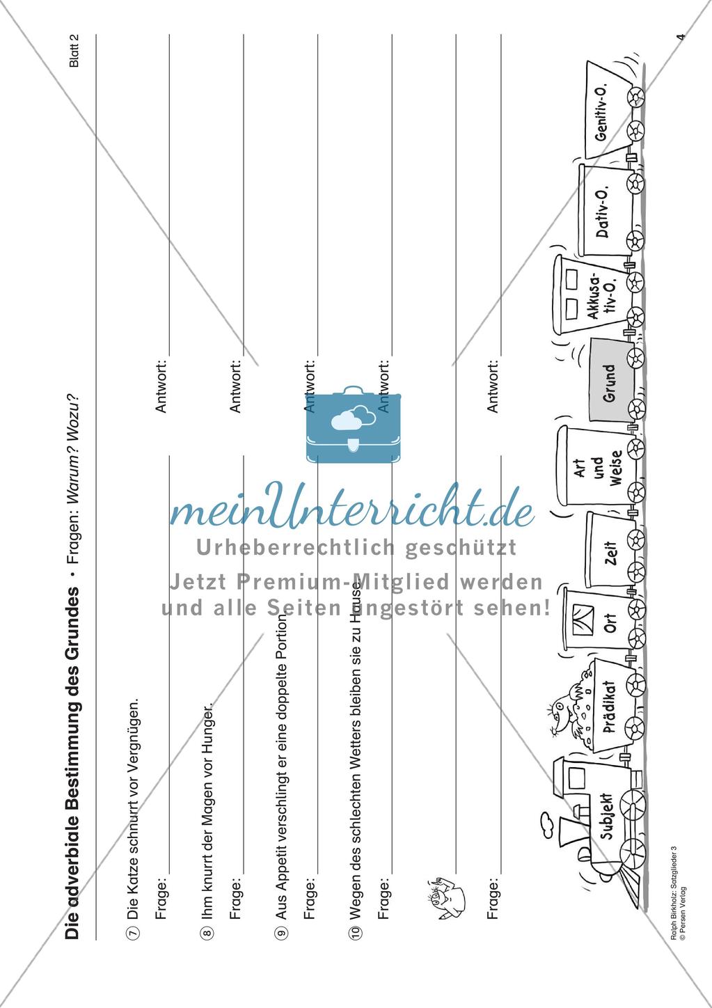 Satzglieder: Adverbiale Bestimmungen Preview 6