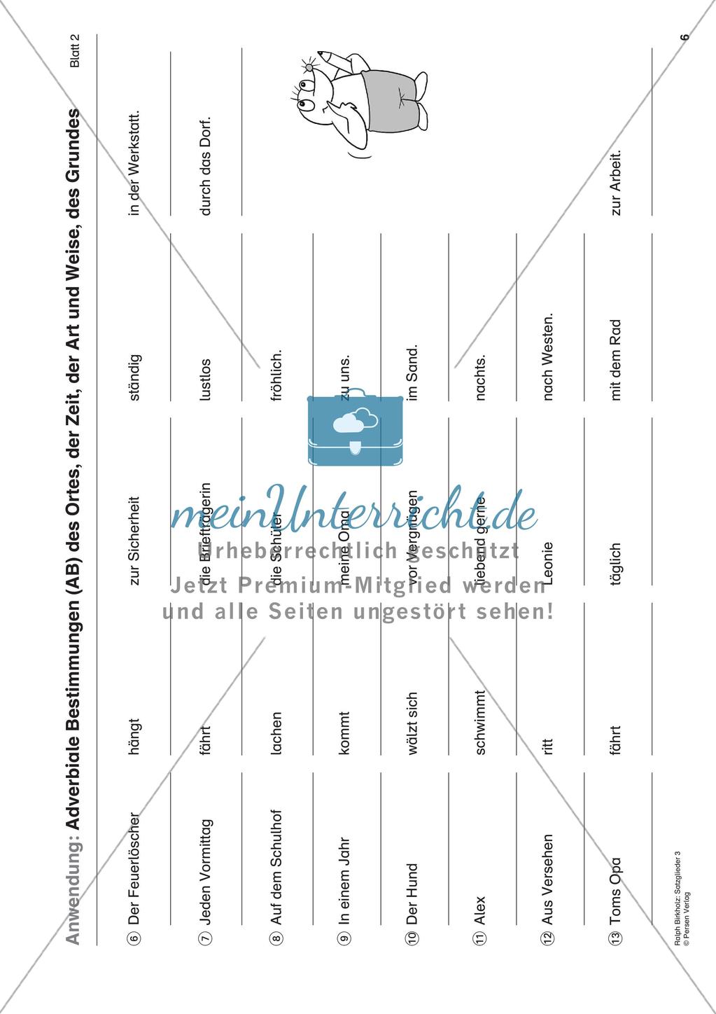 Satzglieder: Adverbiale Bestimmungen Preview 8