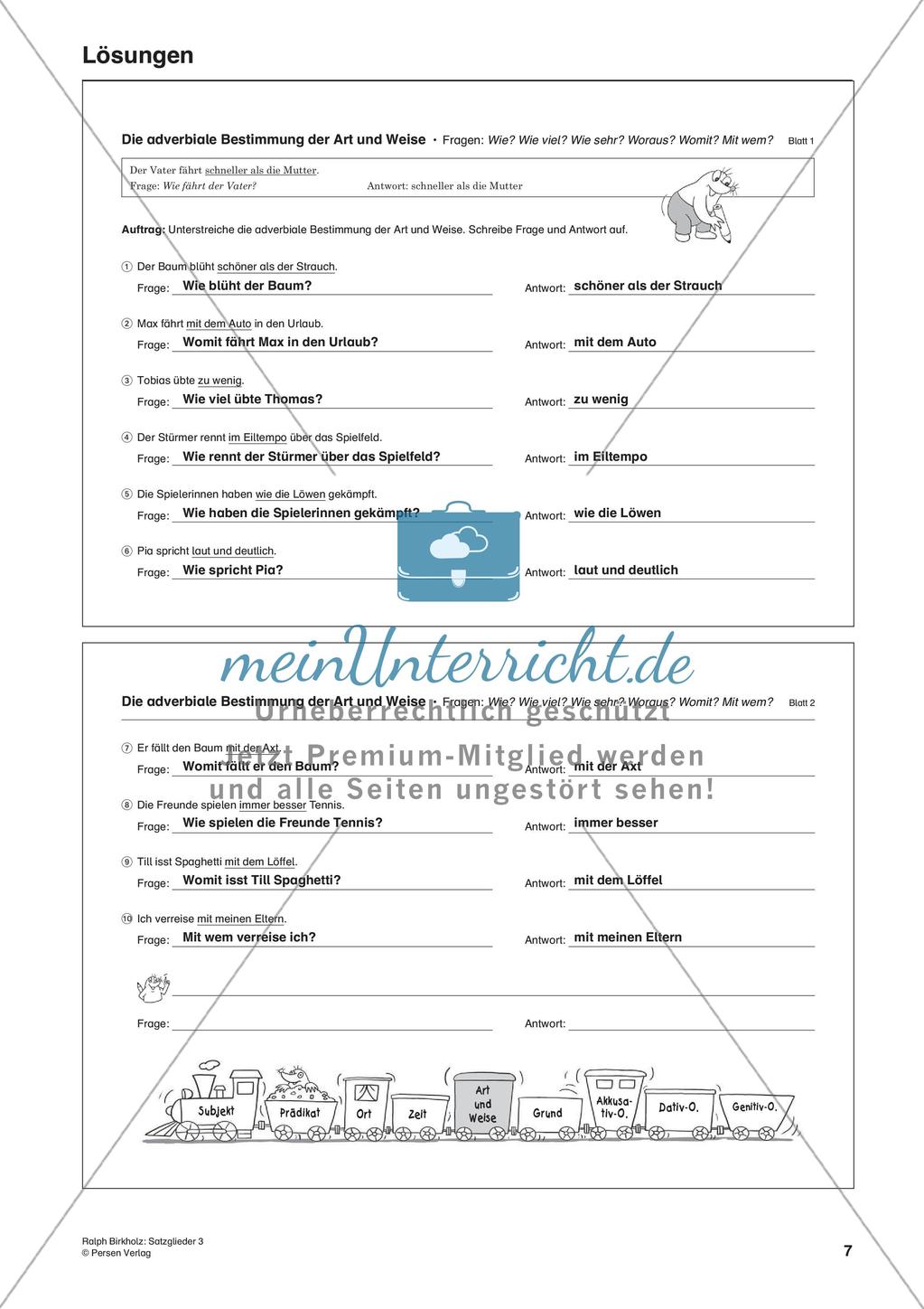 Satzglieder: Adverbiale Bestimmungen Preview 9